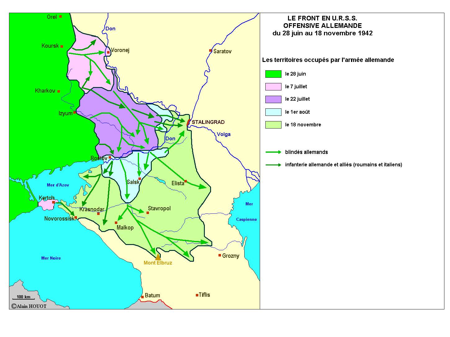 L'offensive allemande vers Stalingrad