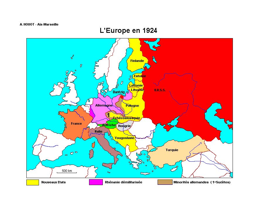 LEurope en 1924