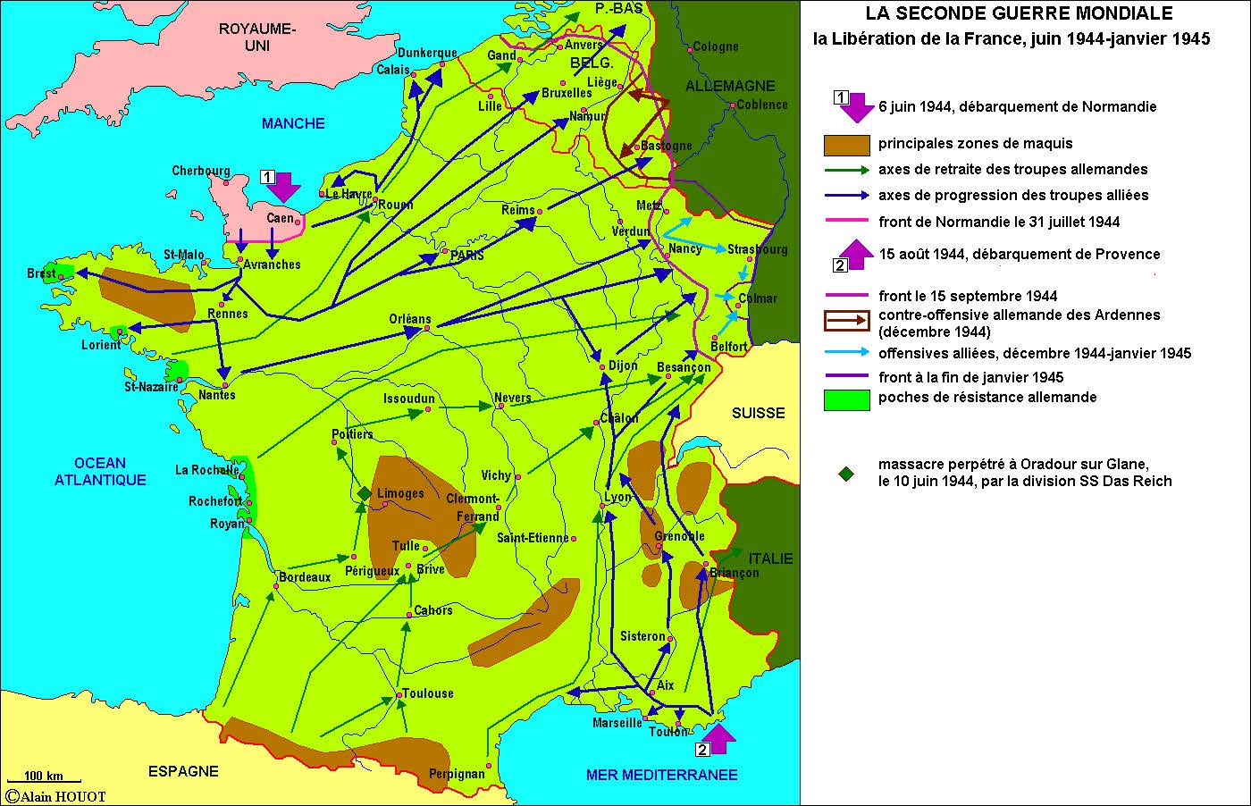 La libération de la France en 1944